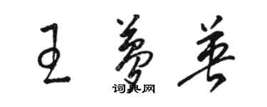 骆恒光王梦英草书个性签名怎么写