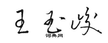 骆恒光王玉峻草书个性签名怎么写