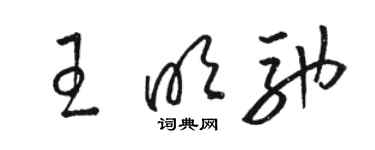 骆恒光王明驰草书个性签名怎么写