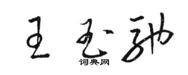 骆恒光王玉驰草书个性签名怎么写