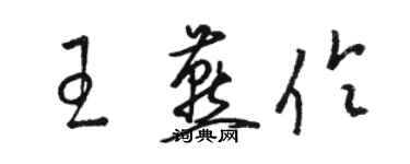 骆恒光王燕伶草书个性签名怎么写