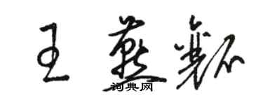 骆恒光王燕瓤草书个性签名怎么写