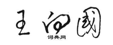 骆恒光王向国草书个性签名怎么写
