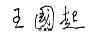 骆恒光王国起草书个性签名怎么写