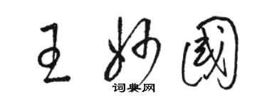 骆恒光王妙国草书个性签名怎么写