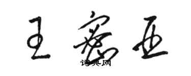 骆恒光王密亚草书个性签名怎么写