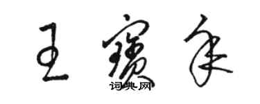 骆恒光王宝年草书个性签名怎么写