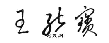 骆恒光王能宝草书个性签名怎么写