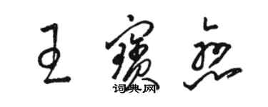 骆恒光王宝恋草书个性签名怎么写