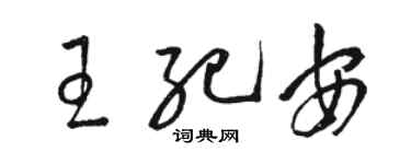 骆恒光王纪安草书个性签名怎么写