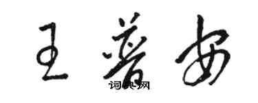 骆恒光王普安草书个性签名怎么写