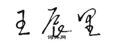 骆恒光王辰里草书个性签名怎么写