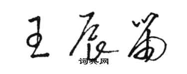 骆恒光王辰笛草书个性签名怎么写