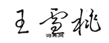 骆恒光王雪桃草书个性签名怎么写
