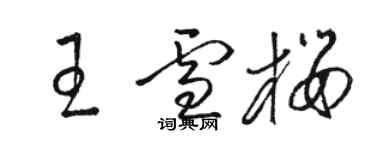 骆恒光王雪樱草书个性签名怎么写