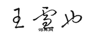 骆恒光王雪也草书个性签名怎么写
