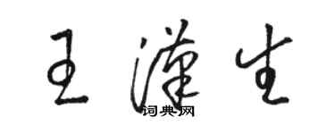 骆恒光王汉生草书个性签名怎么写