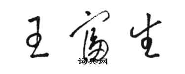 骆恒光王富生草书个性签名怎么写