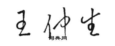 骆恒光王仲生草书个性签名怎么写
