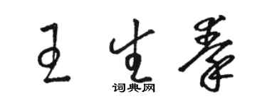 骆恒光王生秦草书个性签名怎么写