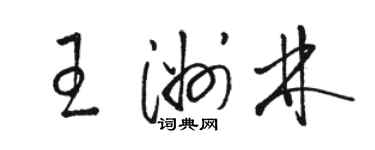 骆恒光王洲林草书个性签名怎么写
