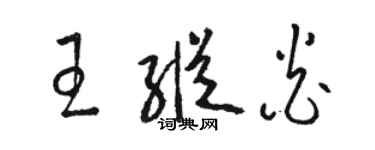 骆恒光王纵炎草书个性签名怎么写