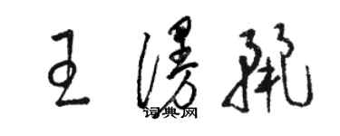 骆恒光王漫丽草书个性签名怎么写