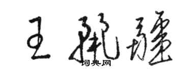 骆恒光王丽疆草书个性签名怎么写