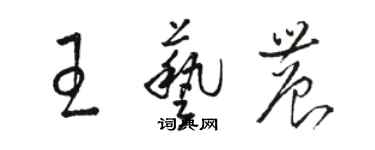 骆恒光王艺农草书个性签名怎么写