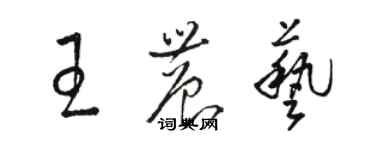 骆恒光王农艺草书个性签名怎么写