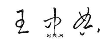骆恒光王中典草书个性签名怎么写