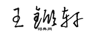 骆恒光王锨轩草书个性签名怎么写
