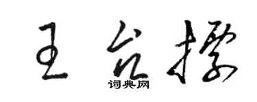 骆恒光王台标草书个性签名怎么写