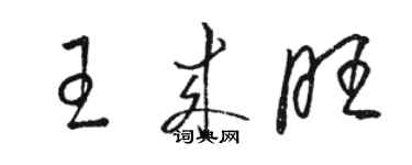 骆恒光王来旺草书个性签名怎么写