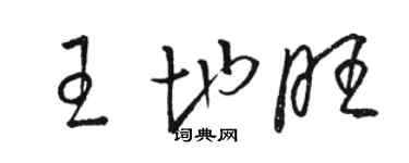 骆恒光王地旺草书个性签名怎么写