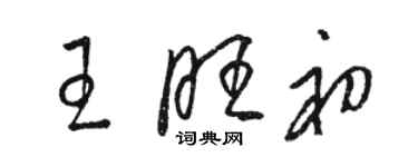 骆恒光王旺初草书个性签名怎么写