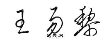 骆恒光王易黎草书个性签名怎么写