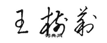 骆恒光王树莉草书个性签名怎么写