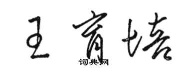 骆恒光王育培草书个性签名怎么写