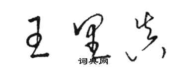 骆恒光王里真草书个性签名怎么写