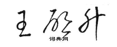 骆恒光王启升草书个性签名怎么写