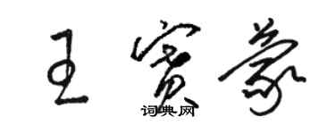 骆恒光王赛蒙草书个性签名怎么写