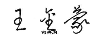 骆恒光王金蒙草书个性签名怎么写