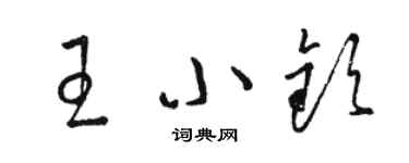 骆恒光王小钦草书个性签名怎么写