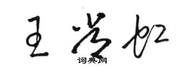 骆恒光王常虹草书个性签名怎么写