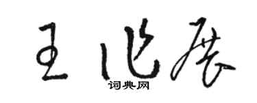 骆恒光王作展草书个性签名怎么写