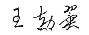 骆恒光王劫翼草书个性签名怎么写