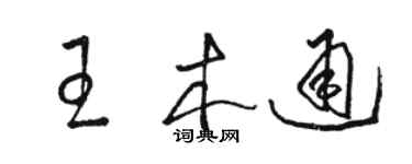 骆恒光王木通草书个性签名怎么写