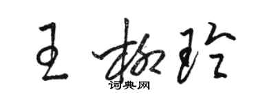 骆恒光王柳玲草书个性签名怎么写