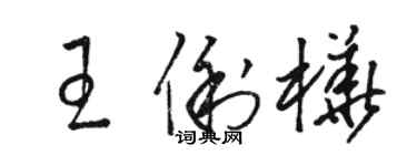 骆恒光王俐桦草书个性签名怎么写